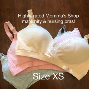 Momma’s Shop xs maternity / nursing bras, set of 3